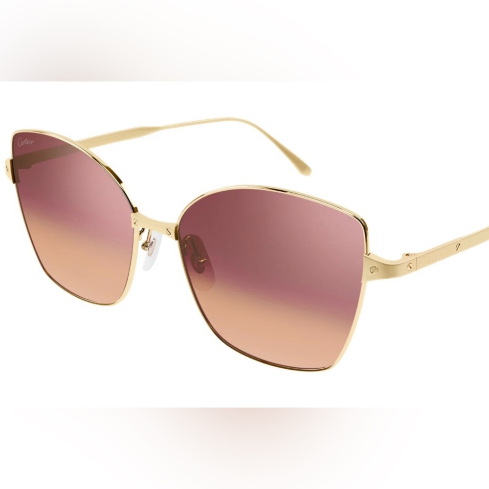 NWT Cartier Sunglasses!! Box & Tags included! Red/Gold gradient - Size 59